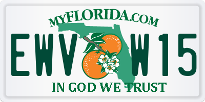 FL license plate EWVW15