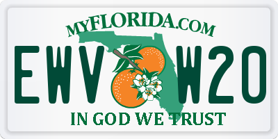 FL license plate EWVW20