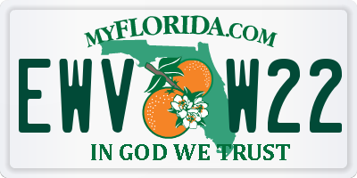 FL license plate EWVW22