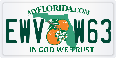 FL license plate EWVW63