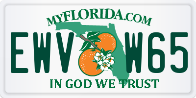 FL license plate EWVW65