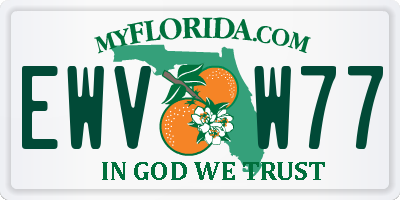 FL license plate EWVW77