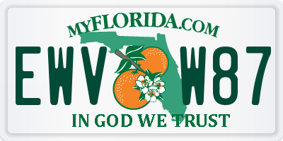 FL license plate EWVW87