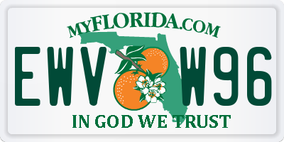FL license plate EWVW96