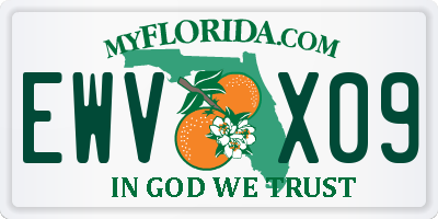 FL license plate EWVX09