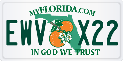 FL license plate EWVX22