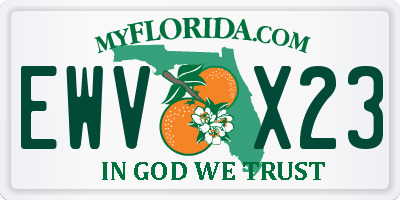 FL license plate EWVX23