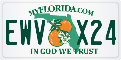 FL license plate EWVX24