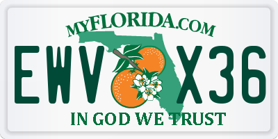 FL license plate EWVX36