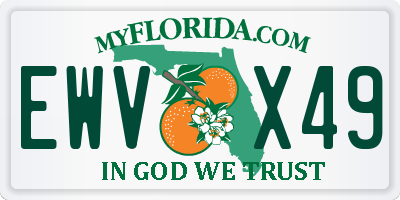 FL license plate EWVX49