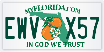 FL license plate EWVX57