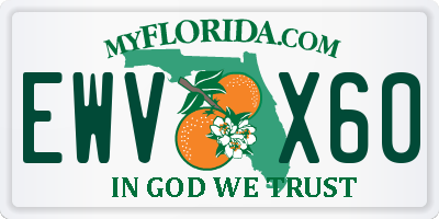 FL license plate EWVX60
