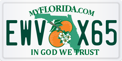 FL license plate EWVX65