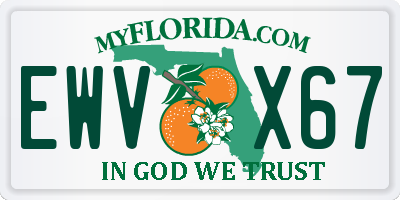 FL license plate EWVX67