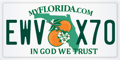 FL license plate EWVX70