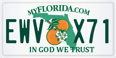 FL license plate EWVX71