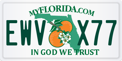 FL license plate EWVX77