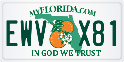 FL license plate EWVX81
