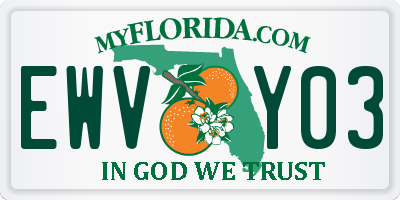 FL license plate EWVY03