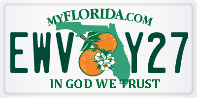 FL license plate EWVY27