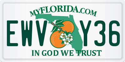 FL license plate EWVY36