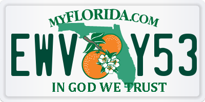 FL license plate EWVY53