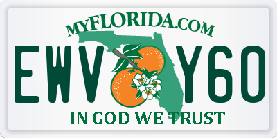 FL license plate EWVY60
