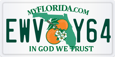 FL license plate EWVY64