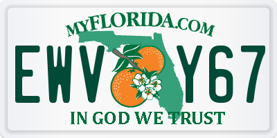 FL license plate EWVY67