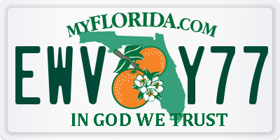 FL license plate EWVY77