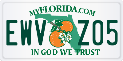 FL license plate EWVZ05
