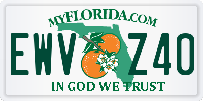 FL license plate EWVZ40