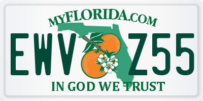 FL license plate EWVZ55