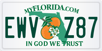 FL license plate EWVZ87