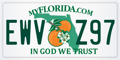 FL license plate EWVZ97