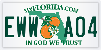 FL license plate EWWA04
