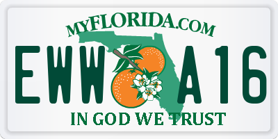 FL license plate EWWA16