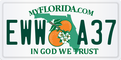 FL license plate EWWA37