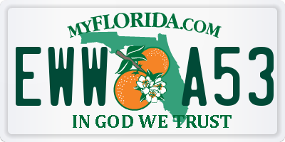 FL license plate EWWA53