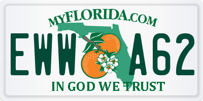 FL license plate EWWA62