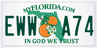 FL license plate EWWA74