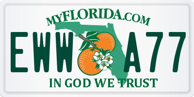 FL license plate EWWA77