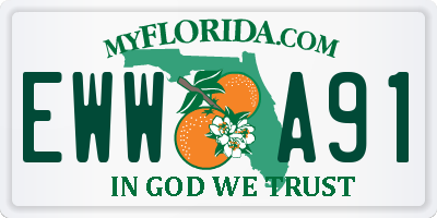 FL license plate EWWA91
