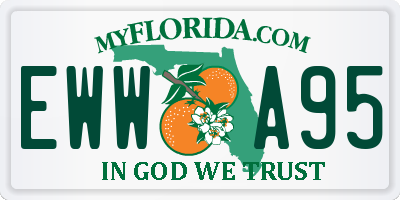 FL license plate EWWA95