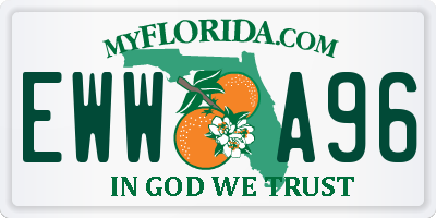 FL license plate EWWA96