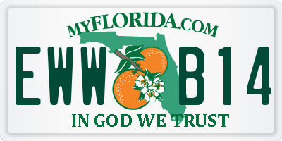 FL license plate EWWB14
