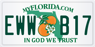FL license plate EWWB17