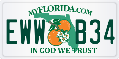 FL license plate EWWB34