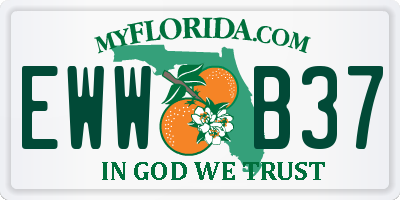 FL license plate EWWB37
