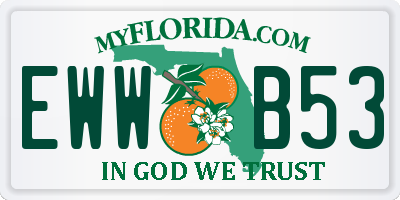 FL license plate EWWB53